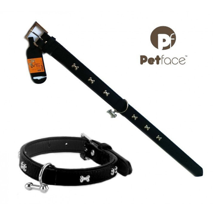 PetFace obojek L černý design Kostičky