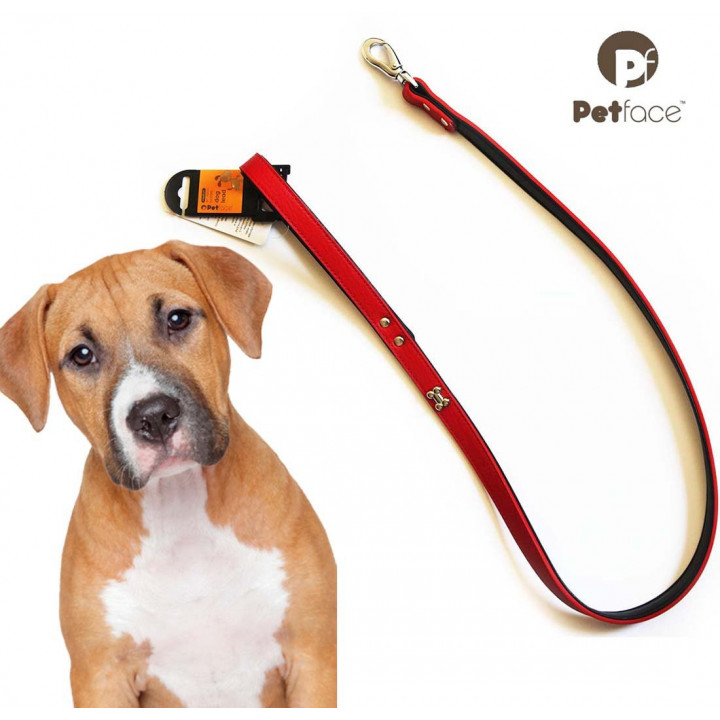 PetFace vodítko M červené design kostičky