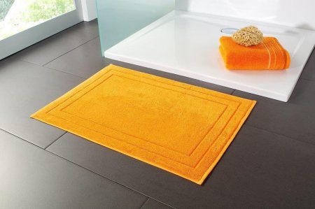 PANA předložka do koupelny, certifikace kvality, oranžová